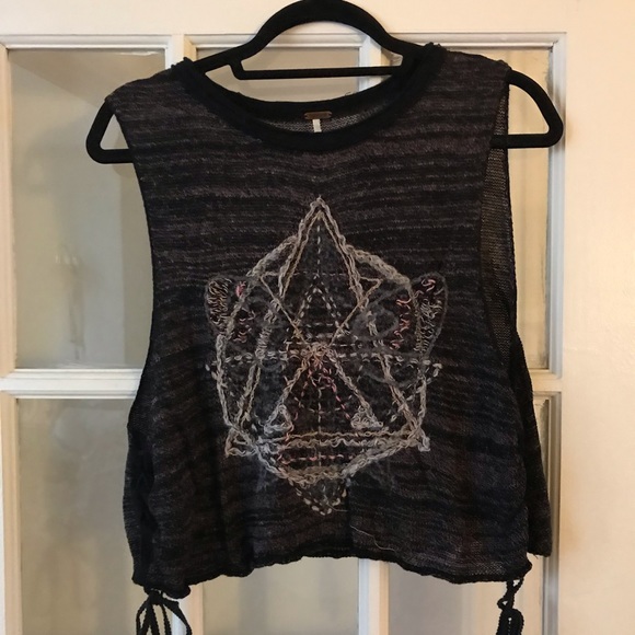 Free People Crop Shirt - Picture 1 of 2